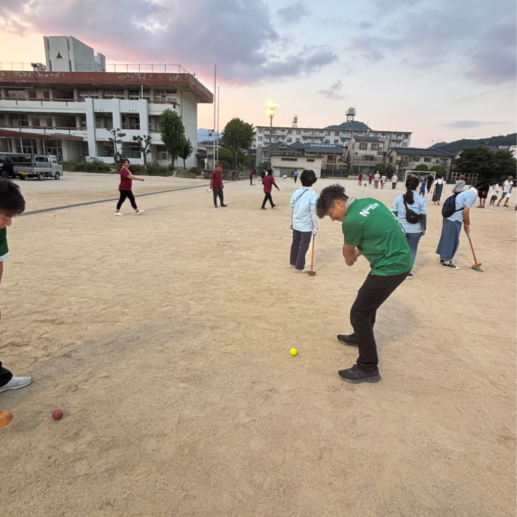 中岡内科　デイケアそよかぜのスタッフが可部南体協グランドゴルフ大会に参加しました。